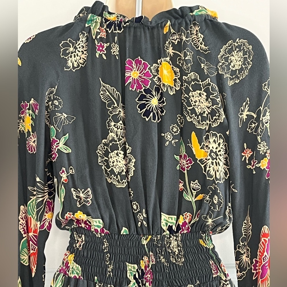 Cleobella Hadley Floral Smocked Mini Dress Boho Feminine Romantic Size XS - Picture 6 of 14